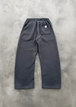 Akimbo Straight Leg Sweatpants Charcoal back view showing straight-leg design