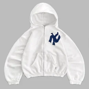 Ny Noodle Akimbo Zip Up Hoodie front view with full zip closure and relaxed fit