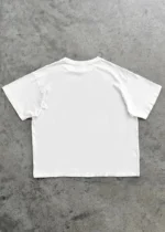 Akimbo Chain-Peeker Light-Weight Tee White back view