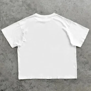 Akimbo Chain-Peeker Light-Weight Tee White back view