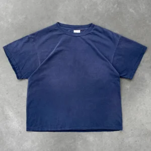 Akimbo Chain-Peeker Light-Weight Tee Sun Faded Navy front view