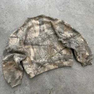 Akimbo Crewneck Realtree Camo back view showing camouflage design