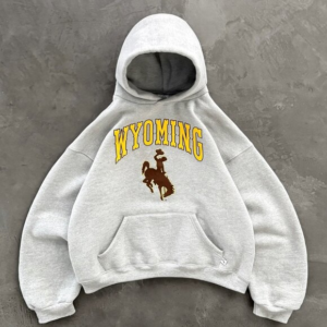 Wyoming Akimbo Hoodie front view with hooded design and relaxed fit