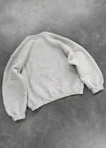 Akimbo Crewneck Heather Grey back view showing full design