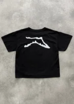 Akimbo Chain-Peeker Mid-Weight Range Tee Black front view
