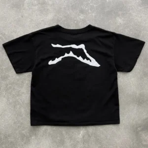 Akimbo Chain-Peeker Mid-Weight Range Tee Black front view