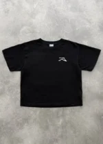 Akimbo Chain-Peeker Mid-Weight Range Tee Black back view
