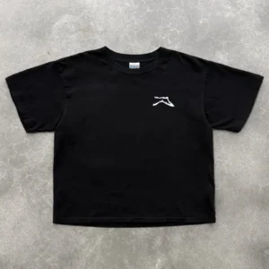 Akimbo Chain-Peeker Mid-Weight Range Tee Black back view
