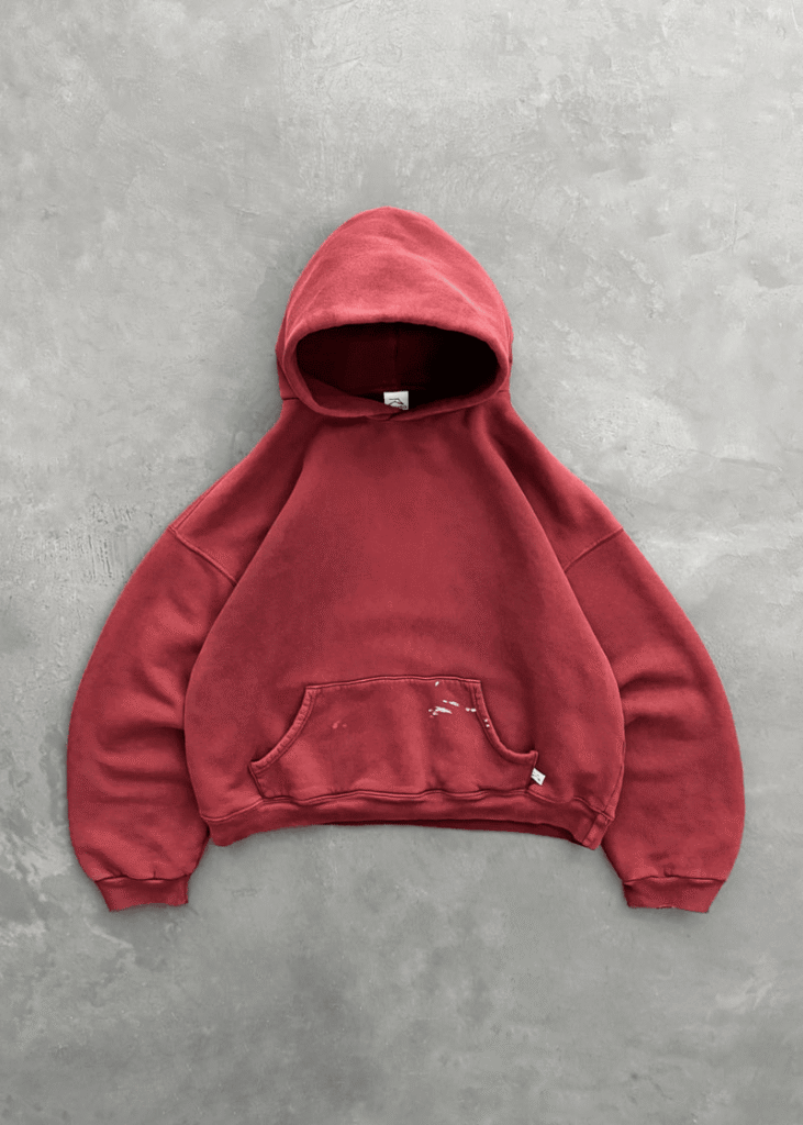 Akimbo Hoodie - Sun Faded Maroon front view
