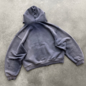 Akimbo Watch-Peeker Zip Up Hoodie - Sun Faded Eggplant back view