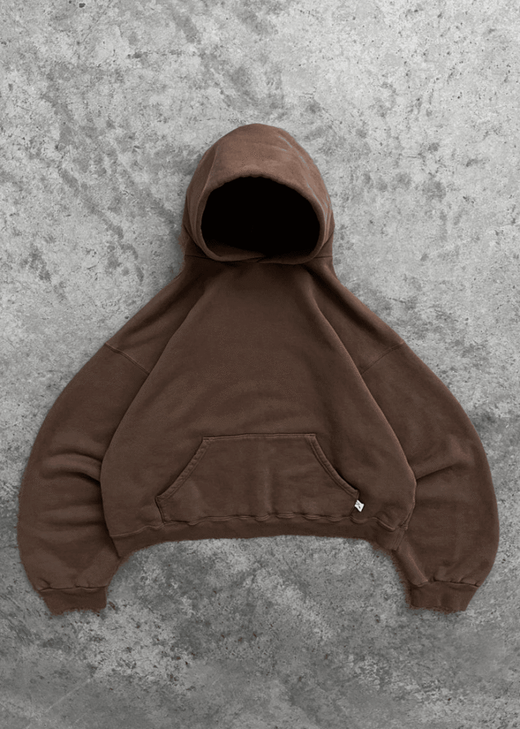 Akimbo Hoodie Coffee zip-up hoodie front view