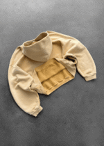 Akimbo Hoodie- Sun Faded Yellow back view showing rear design and fit
