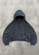 Akimbo Hoodie Watch Peeker - Faded Black front view