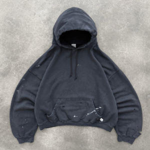 Akimbo Hoodie Watch Peeker - Faded Black front view