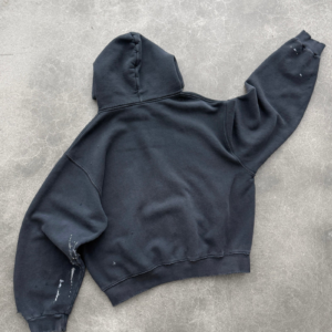 Akimbo Hoodie Watch Peeker Zip-Up - Faded Black back view