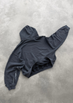 Akimbo Hoodie Watch Peeker - Faded Black back view