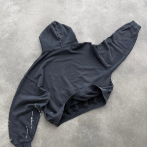 Akimbo Hoodie Watch Peeker - Faded Black back view