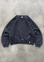 Akimbo Crewneck Watch-Peeker Faded Black front view