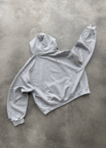 Akimbo Hoodie Watch-Peeker - Heather Grey back view