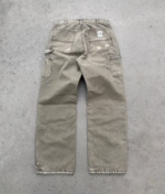 Canvas Double Knees Faded Olive back view workwear pants