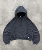 WATCH PEEKER Hoodie Faded Black front view