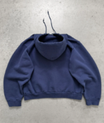 DISTRESSED PRO WORK ZIP UP - NAVY back view by Akimbo