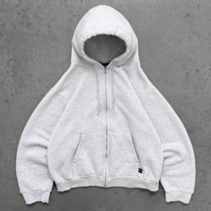 AKIMBO DISTRESSED PRO WORK ZIP UP - HEATHER GREY front view