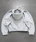 AKIMBO DISTRESSED PRO WORK ZIP UP - HEATHER GREY back view