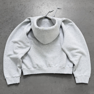 AKIMBO DISTRESSED PRO WORK ZIP UP - HEATHER GREY back view