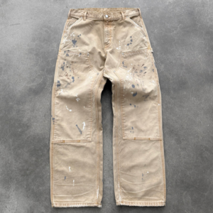 Akimbo Painter Canvas Double Knees Faded Tan front view