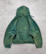 AKIMBO Distressed Pro Work Zip Up - Faded Green back view