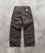 AKIMBO Canvas Double Knee Pants Dark Brown back view