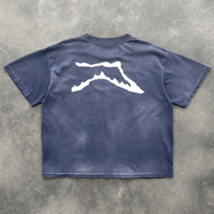 AKIMBO Chain-Peeker Mid-Weight Range Tee Sun Faded Eggplant back
