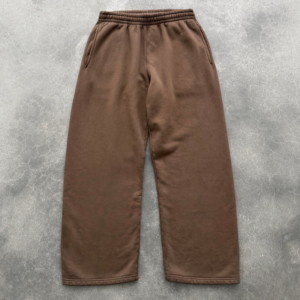 Akimbo Straight-Leg Sweatpants - Coffee front view