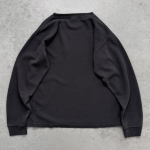 STONEWASHED THERMAL LONGSLEEVE - BLACK back view