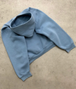 Akimbo Faded Sky Blue Russell Hoodie-2000s back view