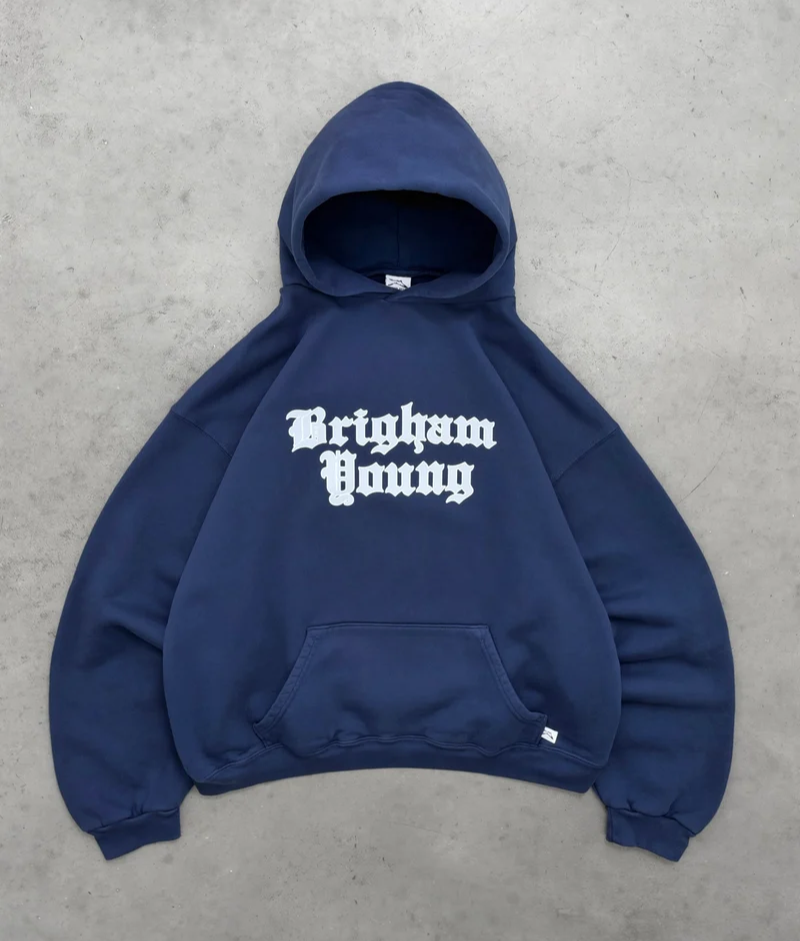 Akimbo Hoodie Byu - Old English Akimbo Hoodie Byu - Old English front view