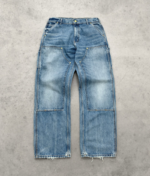 Akimbo Denim Double Knees - Mid Wash front view