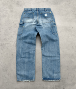 Akimbo Denim Double Knees - Mid Wash back view