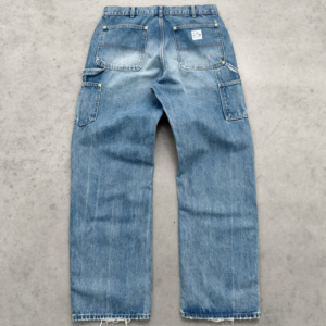 Akimbo Denim Double Knees - Mid Wash back view
