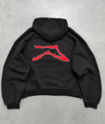 Akimbo University of Utah Blackout Hoodie back view in black