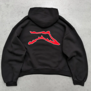 Akimbo University of Utah Blackout Hoodie back view in black