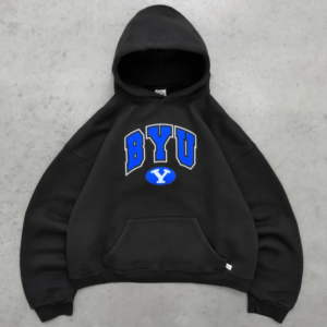 Akimbo BYU - Blackout Hoodie in black, front view