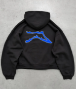 Akimbo BYU - Blackout Hoodie in black, back view