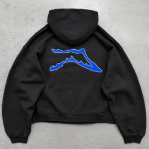 Akimbo BYU - Blackout Hoodie in black, back view