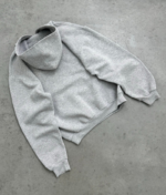 Akimbo Track And Field Heather Grey Russell Hoodie-1990s back view