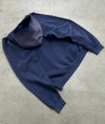 Akimbo Distressed Sun Faded Navy Hoodie-1990s back view