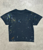 Akimbo Faded Black Paint Splatter Artist Tee-2000s front view