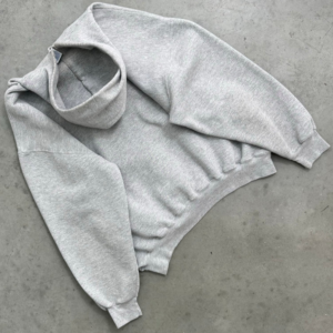 Akimbo Distressed Faded Grey Russell Hoodie-1990s back view
