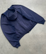 Akimbo Sun Faded Navy Zip Up Russell Hoodie-1990s back view